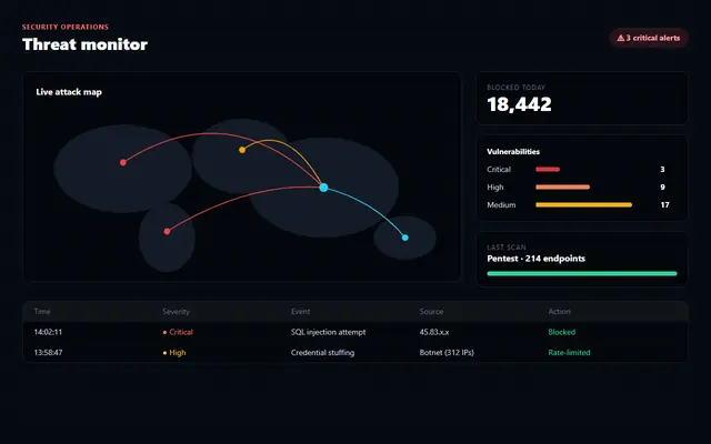 Cybersecurity threat monitor prototype
